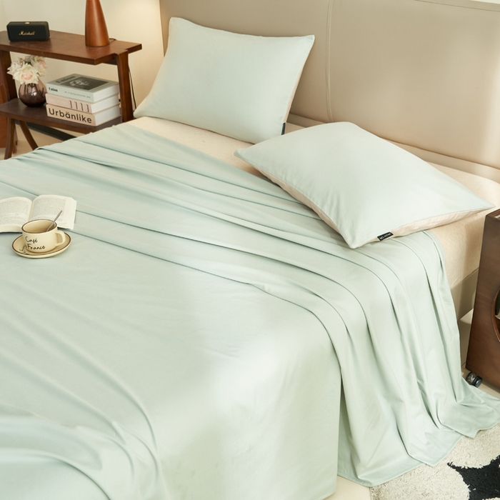 91家纺网 家纺一手货源 找家纺 寐绸家纺 2025新款纯棉13372水洗棉单床单 纯色床单-春风十里