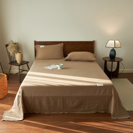 91家纺网 家纺一手货源 找家纺 （总）寐绸家纺 2025新款纯棉双层纱单床单