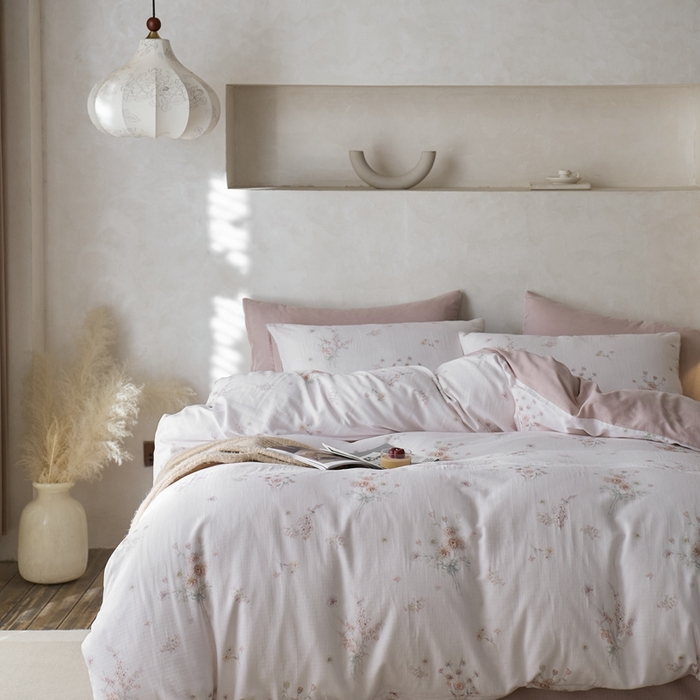 91家纺网 家纺一手货源 找家纺 时年家纺 2025零汗纱™数码印花系列套件 情梦莎