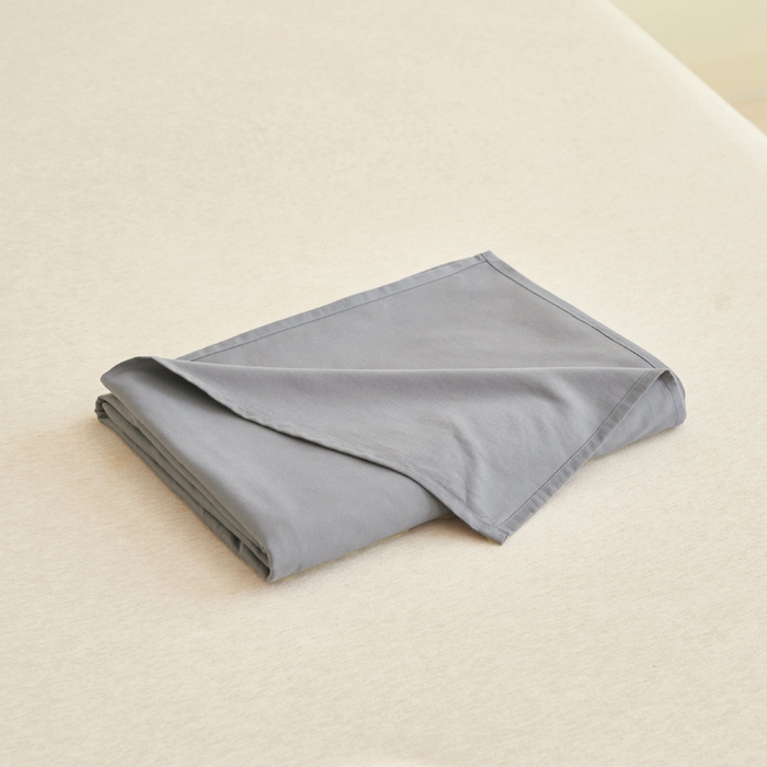 91家纺网 家纺一手货源 找家纺 寐绸家纺 2025新款纯棉13372水洗棉单床单 纯色床单-礁石灰