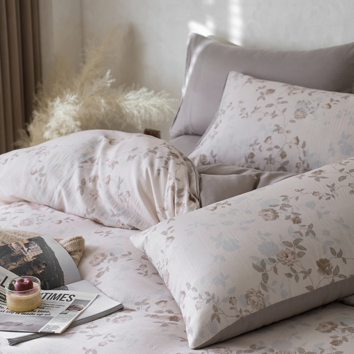 91家纺网 家纺一手货源 找家纺 时年家纺 2025零汗纱™数码印花系列套件 云野枝