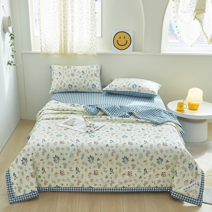 91家纺网 家纺一手货源 找家纺 （总）黛妮雅 2025新款里外全棉印花棉花被纯棉夏被夏凉被空调被 夏被四件套