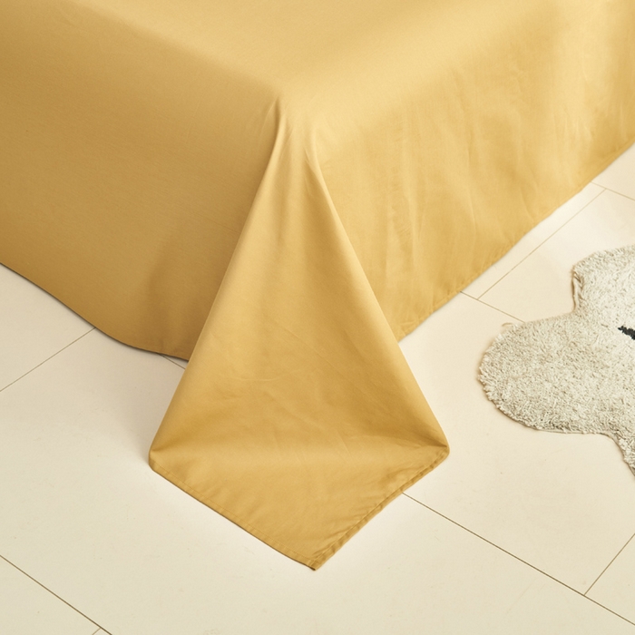 91家纺网 家纺一手货源 找家纺 寐绸家纺 2025新款纯棉13372水洗棉单床单 纯色床单-暗木幽香