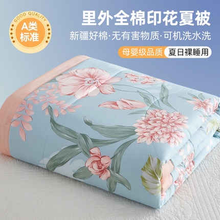 91家纺网 家纺一手货源 找家纺 （总）海洋家纺 2025新款A类里外全棉夏被四件套