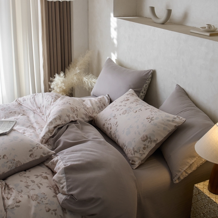 91家纺网 家纺一手货源 找家纺 时年家纺 2025零汗纱™数码印花系列套件 云野枝