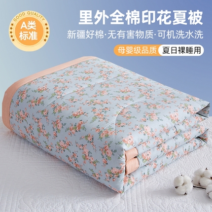 91家纺网 家纺一手货源 找家纺 （总）海洋家纺 2025新款A类里外全棉夏被四件套