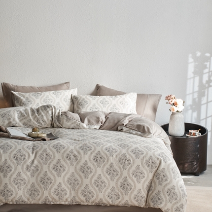 时年家纺 2025零汗纱™数码印花系列套件 花边情诗