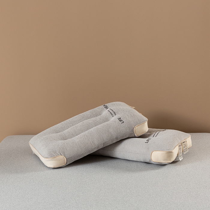 91家纺网 家纺一手货源 找家纺 卓昌枕芯2024新款HEALTH日本山形亲肤舒适针织护颈枕枕头枕芯 48*74cm/对-卡其