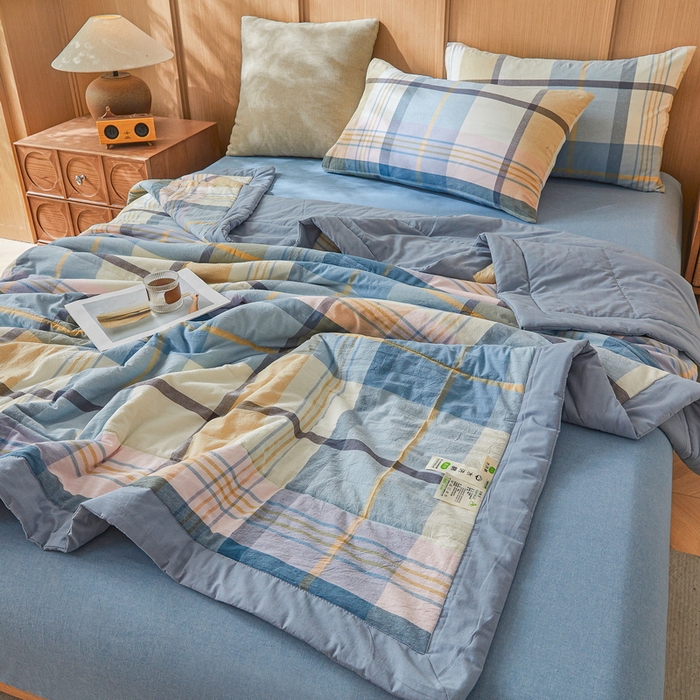 91家纺网 家纺一手货源 找家纺 猎鹿人家纺 A类水洗棉新疆棉花夏被 晚秋