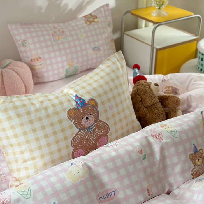 91家纺网 家纺一手货源 找家纺 时年家纺 2025新款全棉数码趣味系列3.0 四件套 彩虹甜心