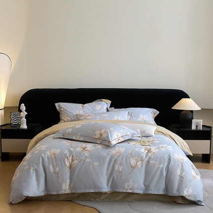 91家纺网 家纺一手货源 找家纺 薏思家纺 2025新款13376活性全棉四季款-四件套 云阁栖香