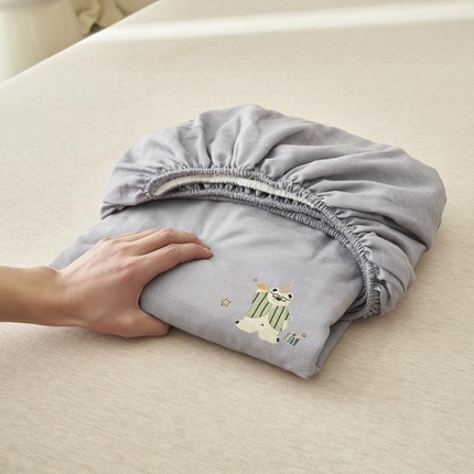 91家纺网 家纺一手货源 找家纺 （总）寐绸家纺 2025新款纯棉双层纱贴布绣单床笠