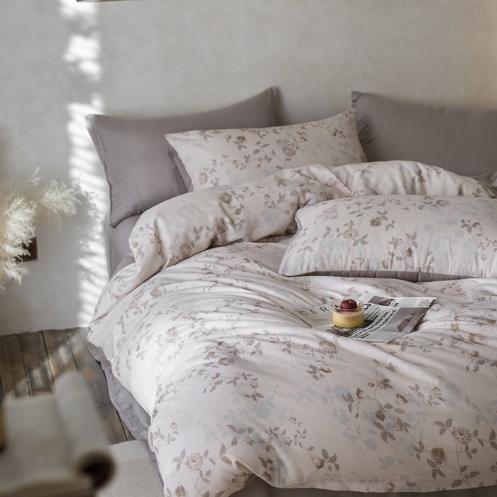 91家纺网 家纺一手货源 找家纺 时年家纺 2025零汗纱™数码印花系列套件 云野枝