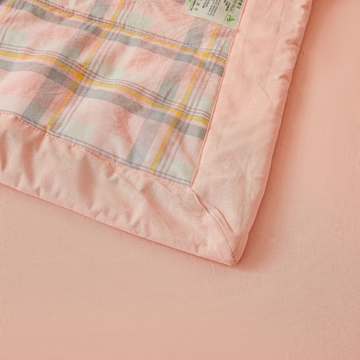 91家纺网 家纺一手货源 找家纺 猎鹿人家纺 A类水洗棉新疆棉花夏被 简兮-粉