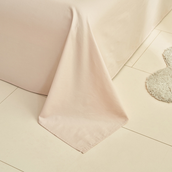 91家纺网 家纺一手货源 找家纺 寐绸家纺 2025新款纯棉13372水洗棉单床单 纯色床单-浮生一梦