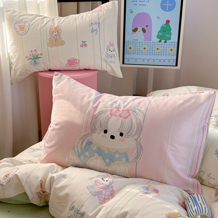 91家纺网 家纺一手货源 找家纺 时年家纺 2025新款全棉数码趣味系列3.0 四件套 甜点乐园