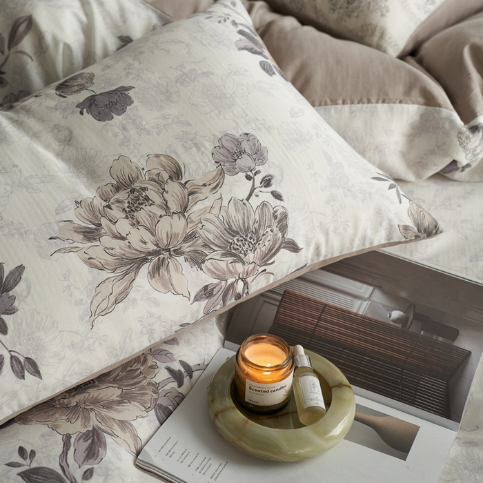 91家纺网 家纺一手货源 找家纺 时年家纺 2025零汗纱™数码印花系列套件 君莱黎