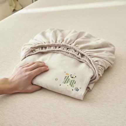 91家纺网 家纺一手货源 找家纺 （总）寐绸家纺 2025新款纯棉双层纱贴布绣单床笠