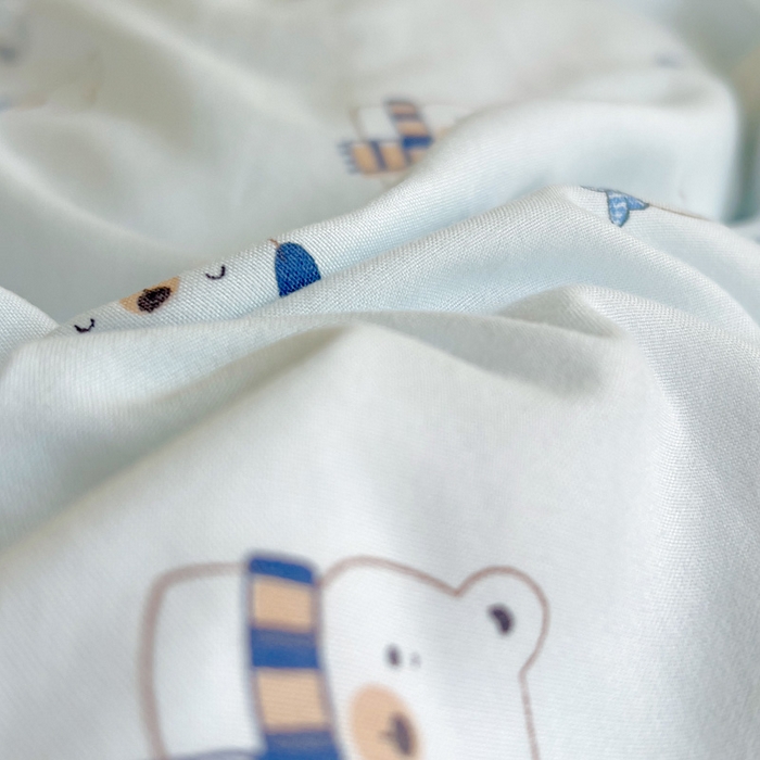 91家纺网 家纺一手货源 找家纺 宜家坊 2025新款水洗棉糯小棉夏被夏被四件套四季被春秋被单人学生双人被子被芯 蓝色小熊