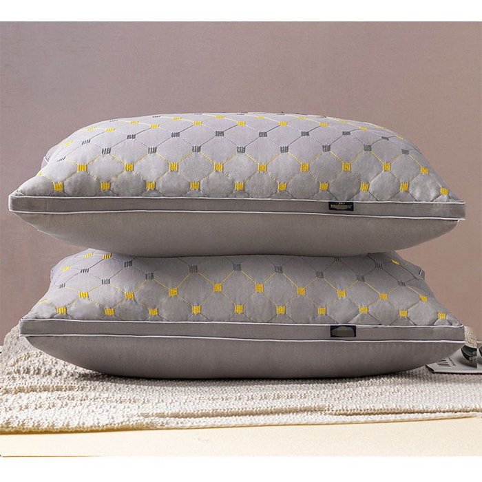 91家纺网 家纺一手货源 找家纺 卓昌枕芯 2025新款新款绗缝满天星枕芯天星枕头枕芯 900克高枕单只满天星立体灰