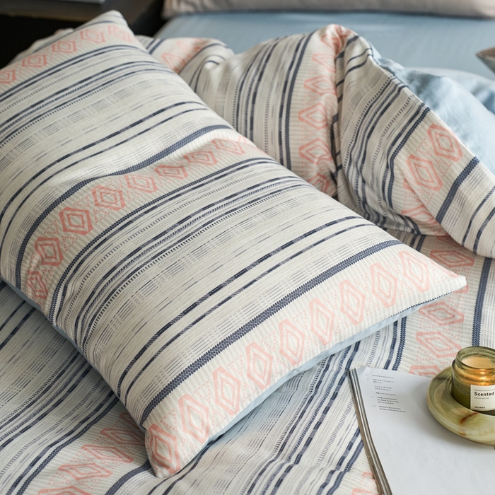 91家纺网 家纺一手货源 找家纺 时年家纺 2025零汗纱™数码印花系列套件 逸彩-蓝