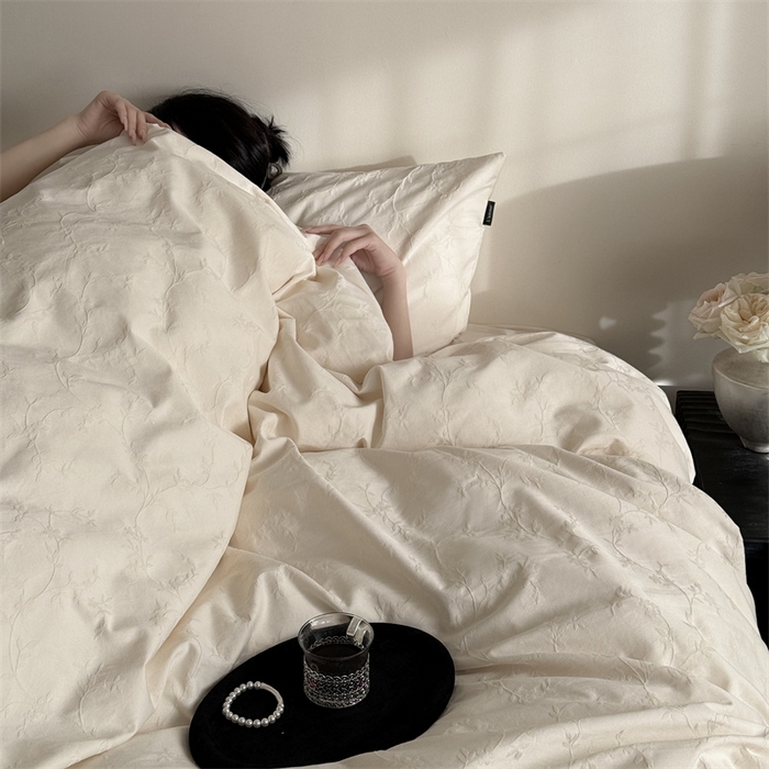 91家纺网 家纺一手货源 找家纺 （总）鹿班家居 2025春夏新款云感超柔厚织提花浮雕系列四件套-梦境卷尾（标准会员-20元）