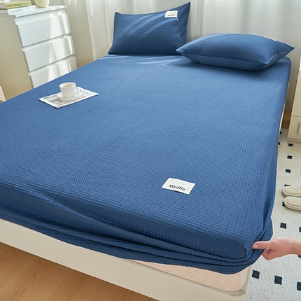 91家纺网 家纺一手货源 找家纺 （总）寐绸家纺 2025新款纯棉华夫格床笠