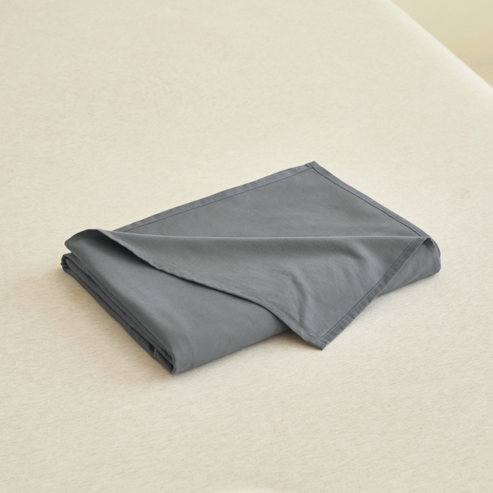 91家纺网 家纺一手货源 找家纺 寐绸家纺 2025新款纯棉13372水洗棉单床单 纯色床单-宝藏灰