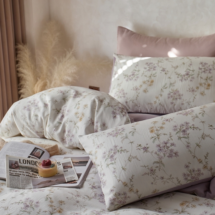 91家纺网 家纺一手货源 找家纺 时年家纺 2025零汗纱™数码印花系列套件 沫香