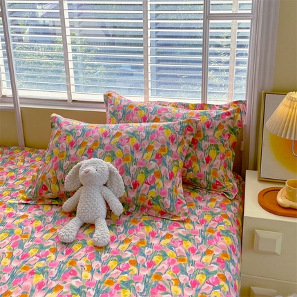 91家纺网 家纺一手货源 找家纺 （总）宝齐莱家纺 2025新款13372全棉印花单品系列-单枕套