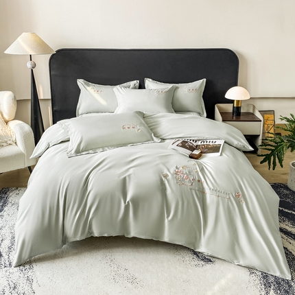 91家纺网 家纺一手货源 找家纺 （总）昊翔家纺 【量大价优】2025新款全棉纯棉长绒棉刺绣绣花四件套【配礼盒提供买家秀】