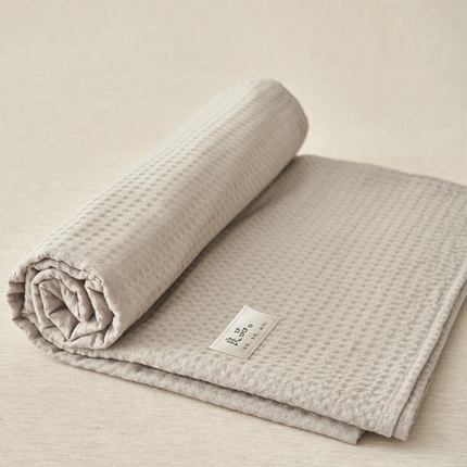 寐绸家纺 2025新款纯棉华夫格床笠 纯棉华夫格床笠-本白