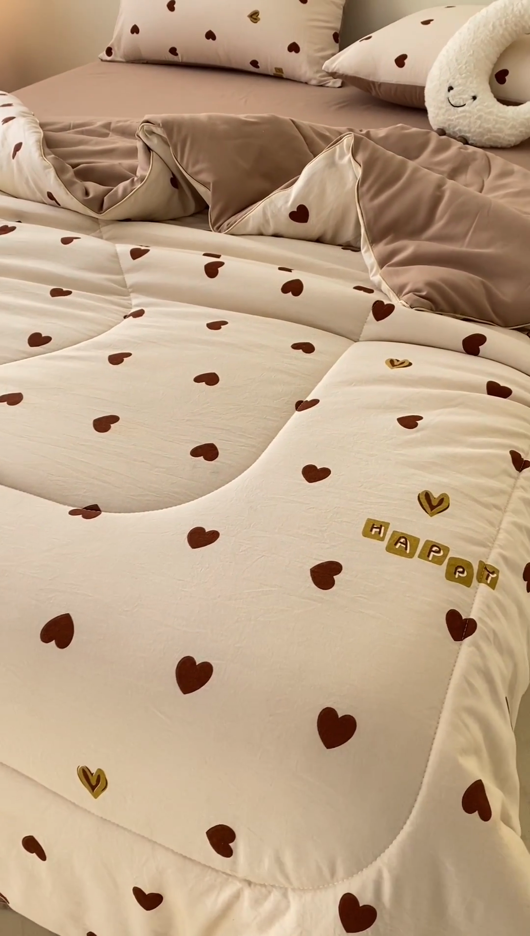 91家纺网 家纺一手货源 找家纺 宜家坊 2025新款水洗棉糯小棉夏被夏被四件套四季被春秋被单人学生双人被子被芯 爱心