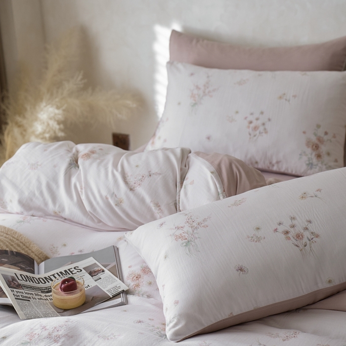 91家纺网 家纺一手货源 找家纺 时年家纺 2025零汗纱™数码印花系列套件 情梦莎