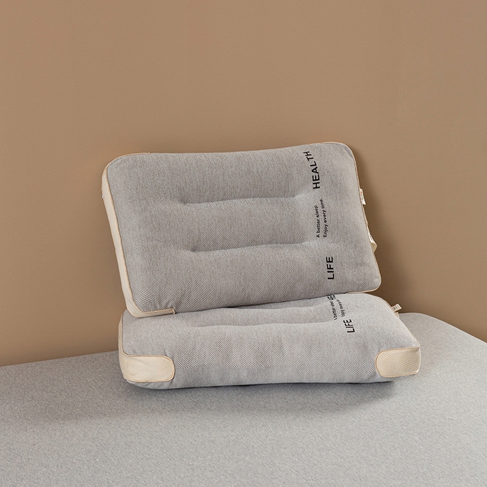 91家纺网 家纺一手货源 找家纺 卓昌枕芯2024新款HEALTH日本山形亲肤舒适针织护颈枕枕头枕芯 48*74cm/对-卡其