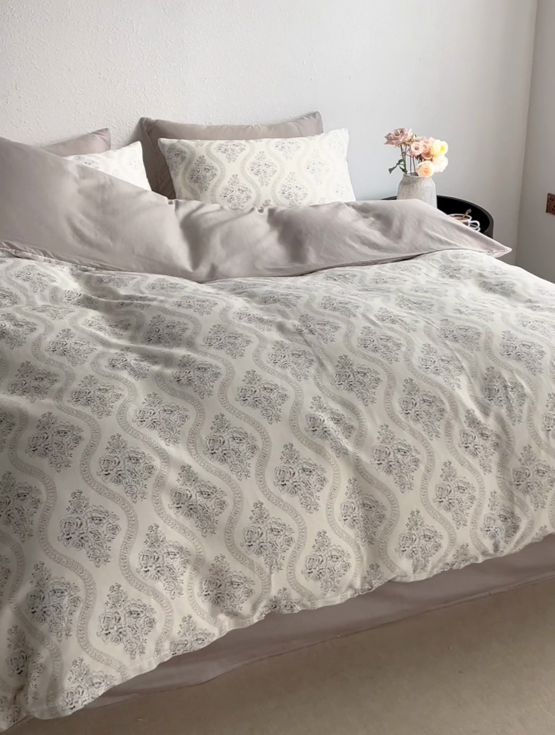 91家纺网 家纺一手货源 找家纺 时年家纺 2025零汗纱™数码印花系列套件 花边情诗