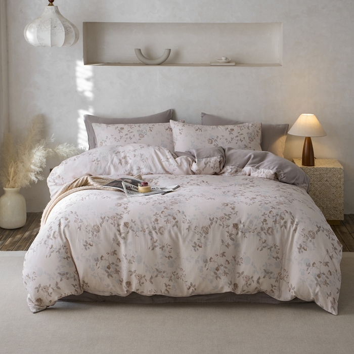 91家纺网 家纺一手货源 找家纺 时年家纺 2025零汗纱™数码印花系列套件 云野枝