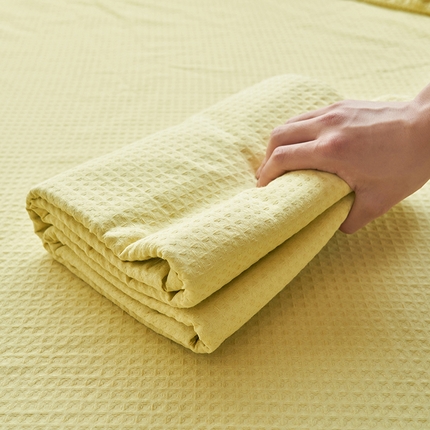 91家纺网 家纺一手货源 找家纺 （总）寐绸家纺 2025新款纯棉华夫格床单