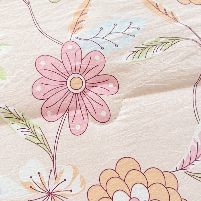 91家纺网 家纺一手货源 找家纺 好欣怡家纺 2026新款水洗棉夏被空调被被子被芯印花小清新夏凉被直播热款 水洗棉包边款-甜蜜家园