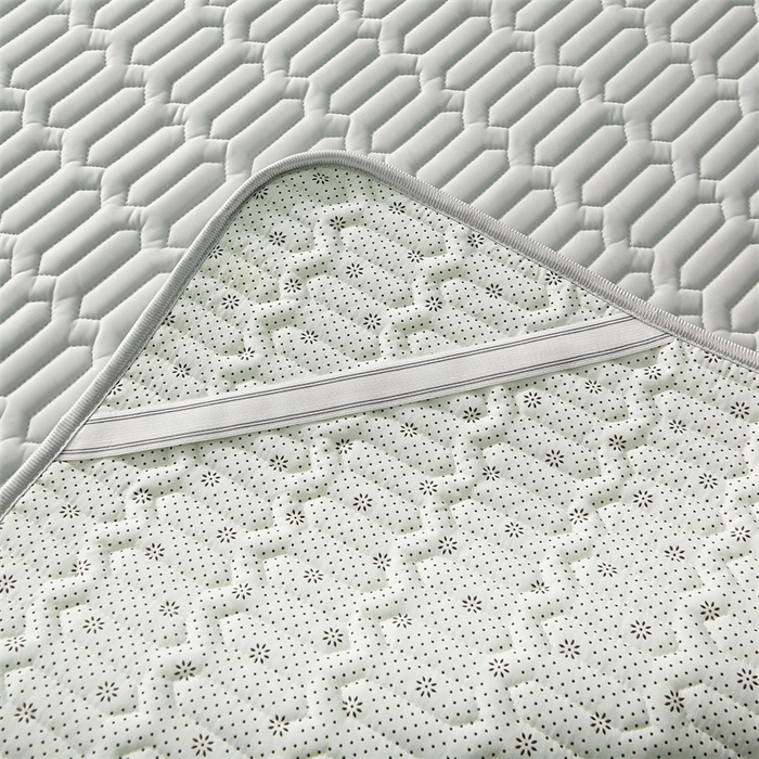 91家纺网 家纺一手货源 找家纺 雯豆2025夏季新品0.4乳胶凉席平铺款三件套凉感丝席梦思床罩 乳胶凉席-淡雅灰