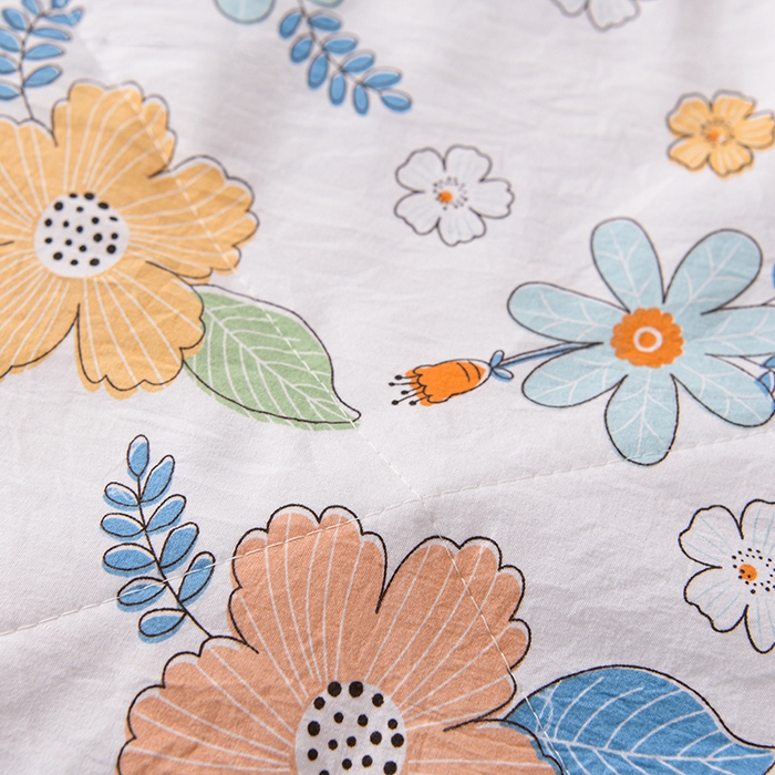 91家纺网 家纺一手货源 找家纺 鑫贝阳 2025新款亲肤水洗棉小花边印花夏被 夏花