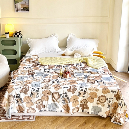 绒梦里 2025新款A类小凉皮凉感冰豆豆夏被空调被 宠物派