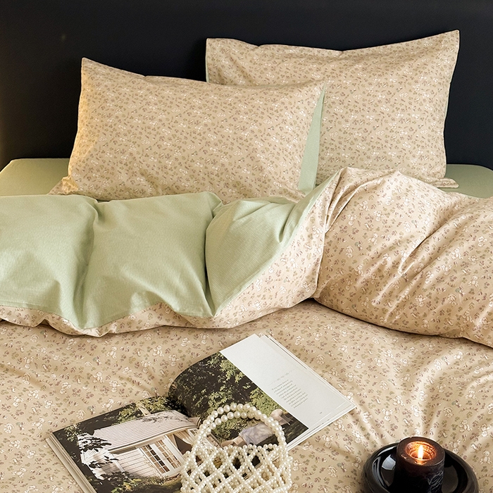 91家纺网 家纺一手货源 找家纺 典曼家纺 2025新款13372印花小清新四件套 布偶熊