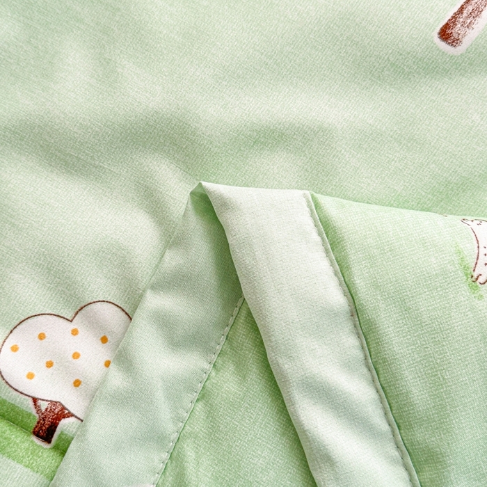 91家纺网 家纺一手货源 找家纺 好欣怡家纺 2026新款生态棉夏被礼品被空调被直播引流款夏凉被子 生态棉包边款-草绿色