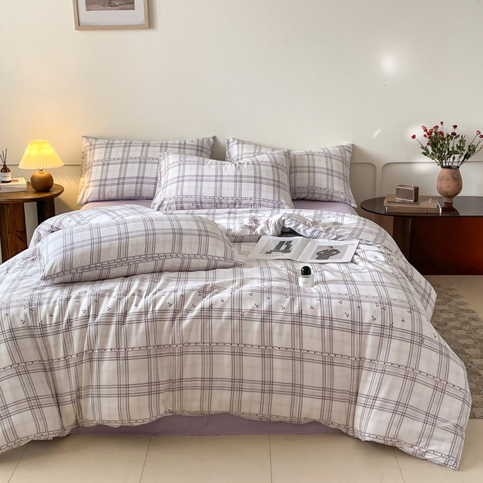 91家纺网 家纺一手货源 找家纺 诺梵家纺 2025新款有氧双层纱印花四件套 卢卡斯