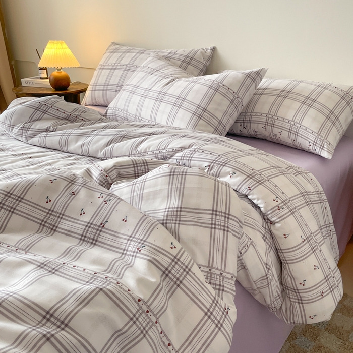 91家纺网 家纺一手货源 找家纺 诺梵家纺 2025新款有氧双层纱印花四件套 卢卡斯