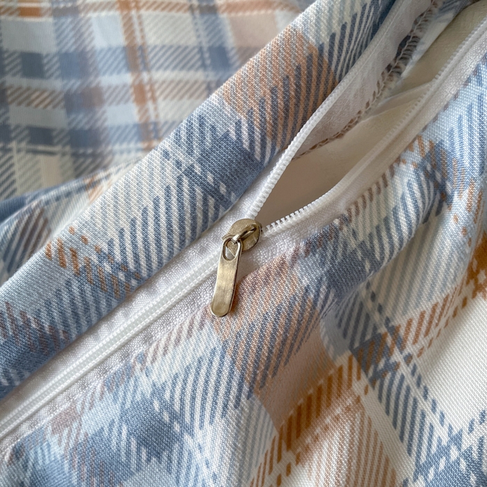 91家纺网 家纺一手货源 找家纺 诺梵家纺 2025新款有氧双层纱印花四件套 妮卡