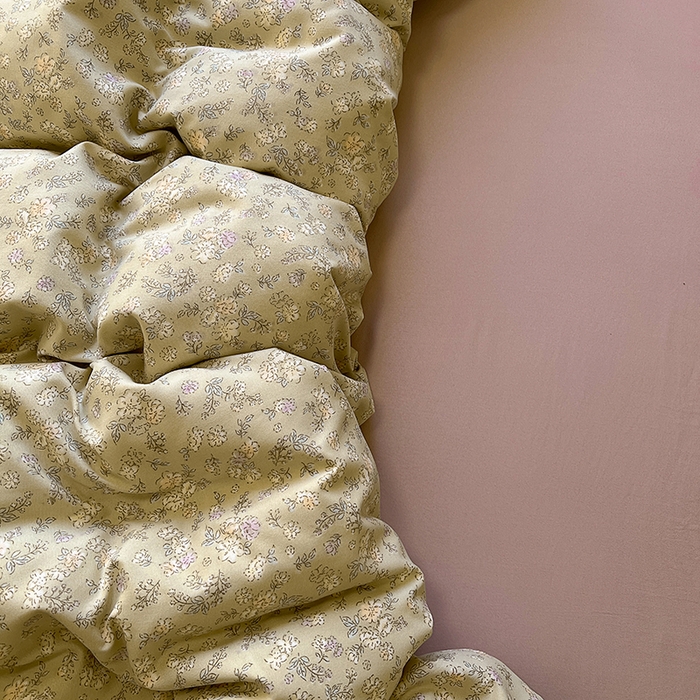 91家纺网 家纺一手货源 找家纺 花漾家居 2025新款针织双层纱被套枕套四件套 花菲花