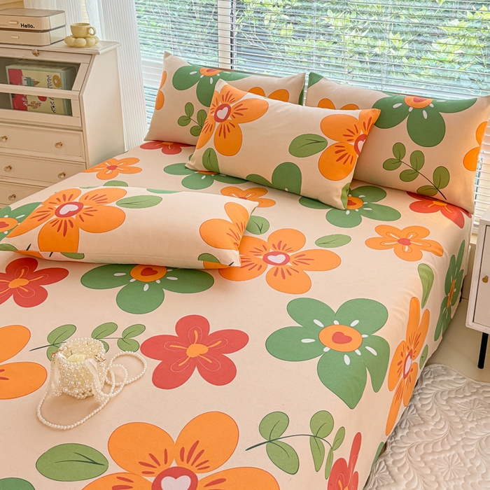 91家纺网 家纺一手货源 找家纺 仟网汇 2025新款老粗布床单粗布凉席老粗布单床单枕套单品 太阳花