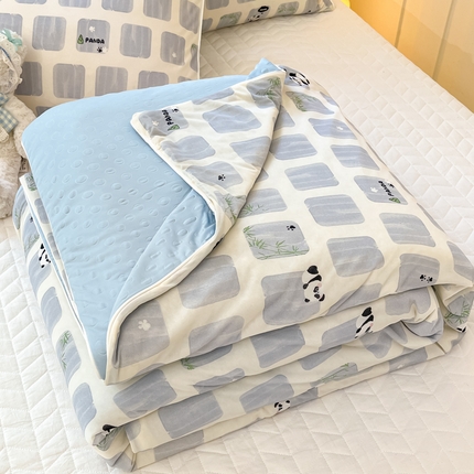 羚羊语2025新款A类凉感丝冰豆豆夏凉被 冰块熊猫